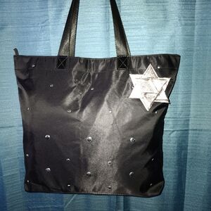 Black Tote w/ Silver Accents